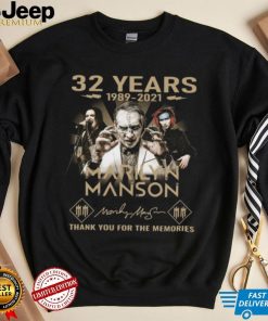 Marilyn Manson 32 Years 1989 2022 Signature Thank You For The Memories T shirt