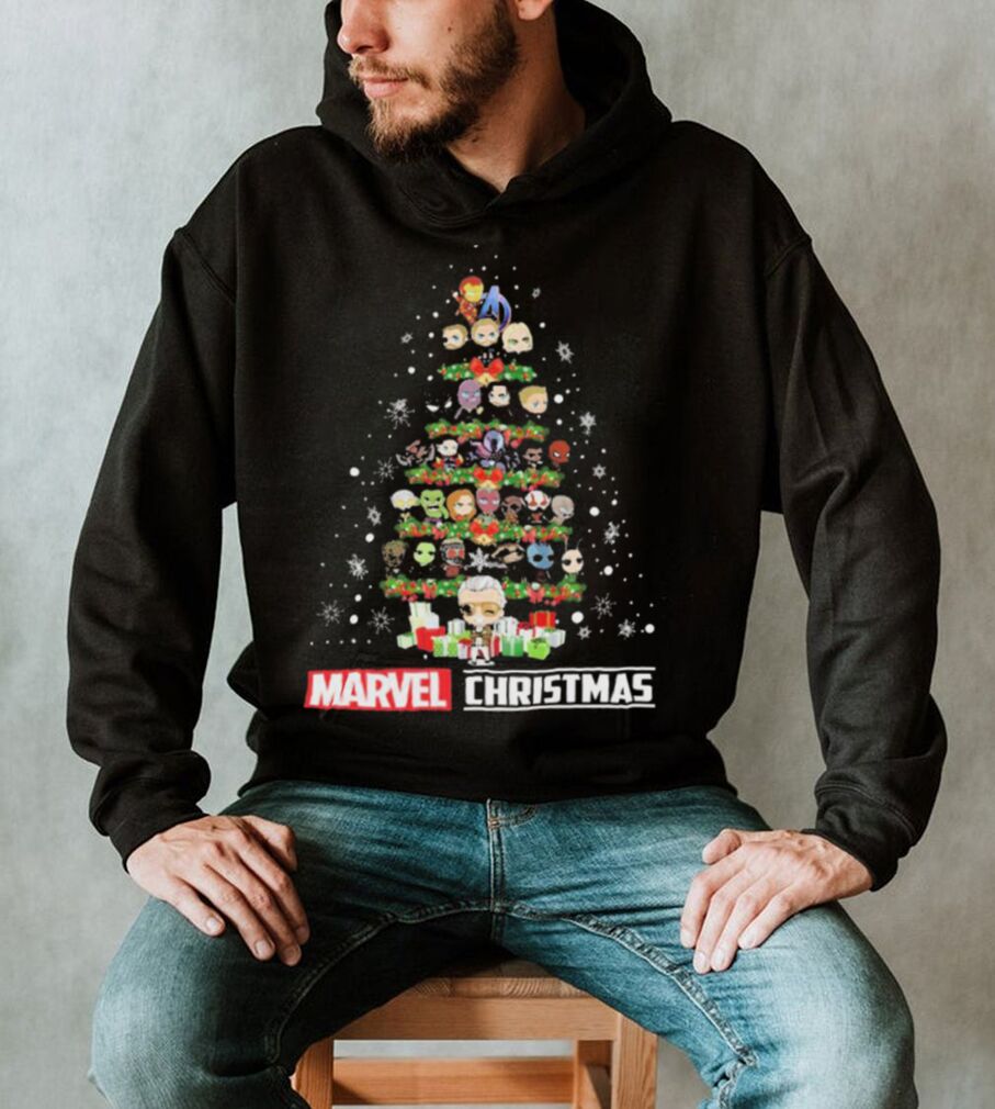 Marvel Christmas Tree Marvel Avengers Endgame, Thor, Spider man Christmas Shirt