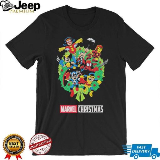 Marvel Christmas Wreath Shirt