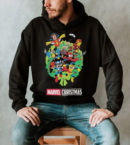 Marvel Christmas Wreath Shirt