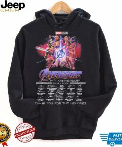 Marvel Studios Avengers 14th Anniversary 2008 2022 Thank You For The Memories Signatures Shirt