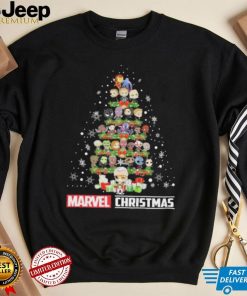 Marvel Studios Chibi Character Xmas Tree Merry Christmas Marvel Shirt