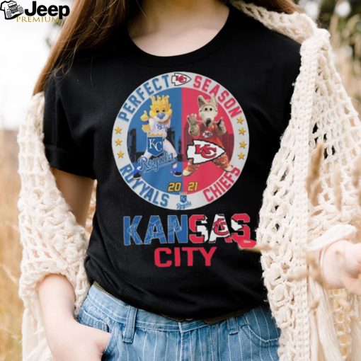 Mascot Kansas City Royals and Kansas City Chiefs perfect season 2022 shirt