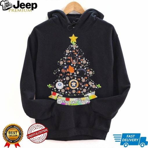 Merry And Bright Los Houston Astros MLB Christmas Tree 2022 Shirt