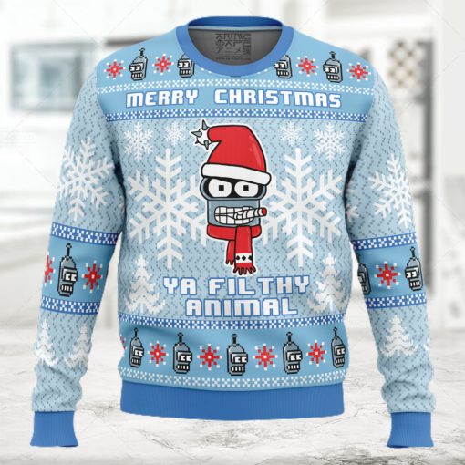 Merry Christmas Ya Filthy Animal Futurama Ugly Christmas Sweater