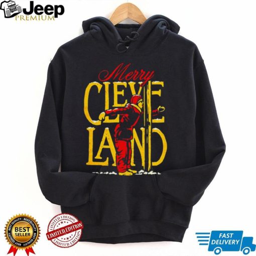 Merry Cleveland Christmas flag pole 2022 shirt