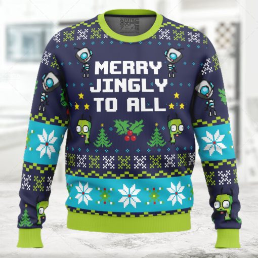 Merry Jingly Invader Zim Ugly Christmas Sweater