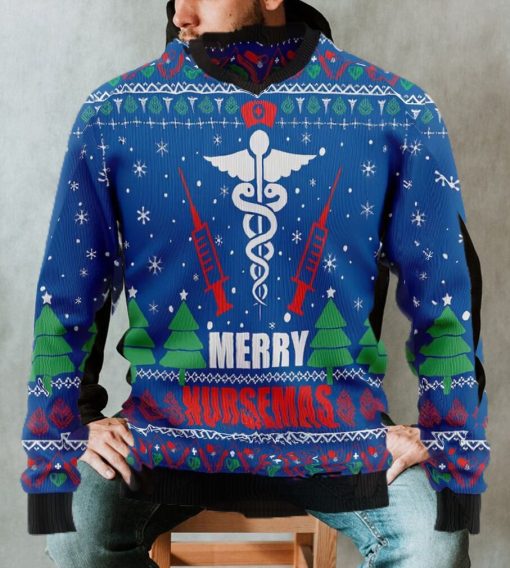 Merry Nursemas Ugly Christmas Sweater Sweatshirt