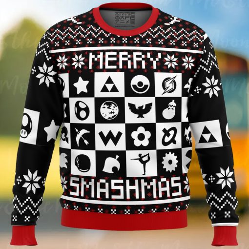 Merry Smashmas Super Smash Bros Ugly Christmas Sweater