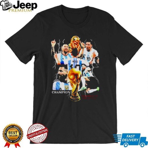 Messi World Cup Qatar 2022 Argentina Champions T Shirt