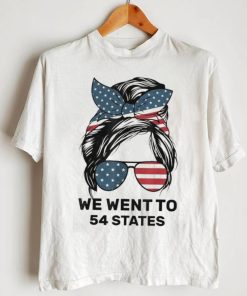 Messy Bun American Flag We Wen To 54 States Shirt