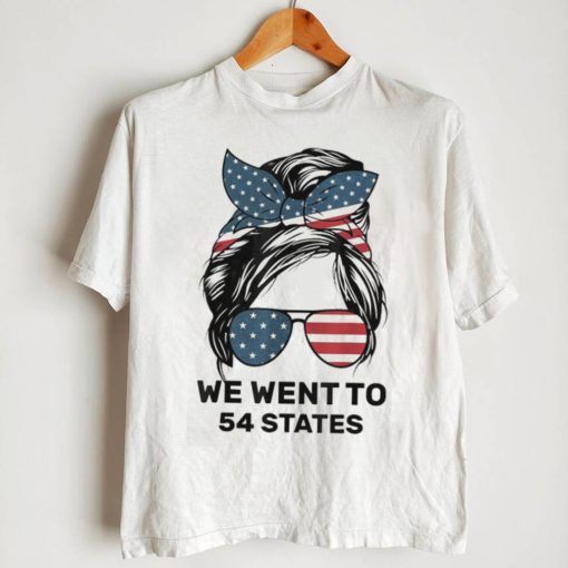 Messy Bun American Flag We Wen To 54 States Shirt