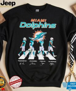 Miami Dolphins Raheem Mostert Jaylen Waddle Tyreek Hill And Tua Tagovailoa  Abbey Road Signatures Shirt - Limotees