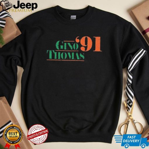 Miami Hurricanes Gino Thomas ’91 Shirt