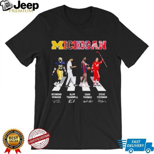 Michigan Desmond Howard Alan Trammell Isiah Thomas Steve Yzerman Signature Shirt