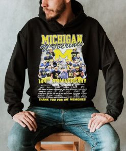 Michigan Wolverines 144th Anniversary 1879 2023 Thank You For The Memories Signatures Shirt