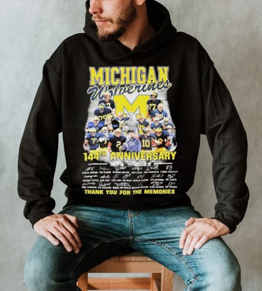 Michigan Wolverines 144th Anniversary 1879 2023 Thank You For The Memories Signatures Shirt