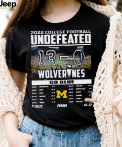 Michigan Wolverines 2022 College Football Undefeated 13 0 Go Blue shirt