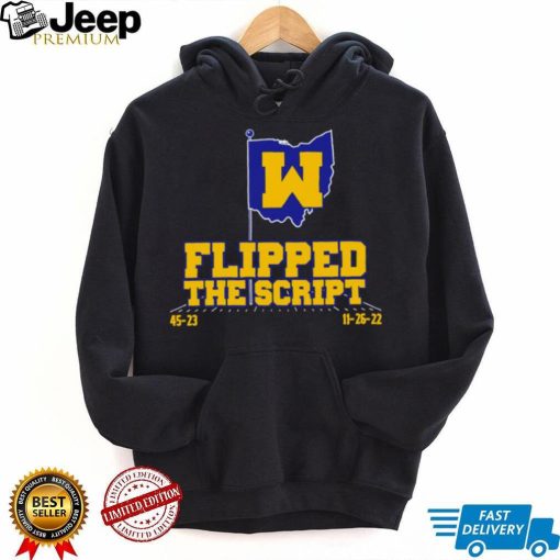 Michigan Wolverines flag Flipped the script 45 23 shirt