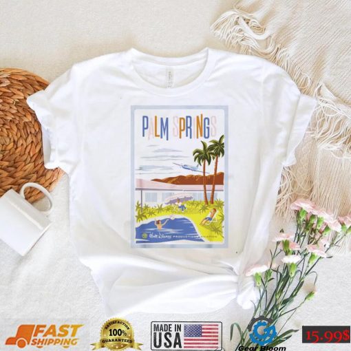 Mickey Mouse One Walts Plane Travel Poster Palm Springs T Shirt