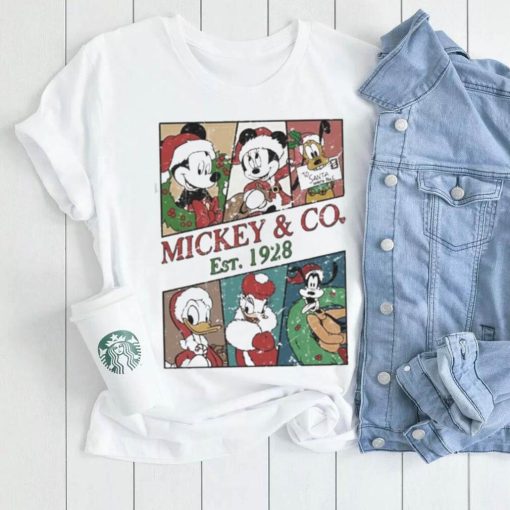 Mickey and co est 1928 disney mickey and friends walt disneyworld Christmas shirt