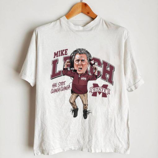 Mike Leach coach of Mississippi State Bulldogs caricature hail State Clanga Clanga shirt