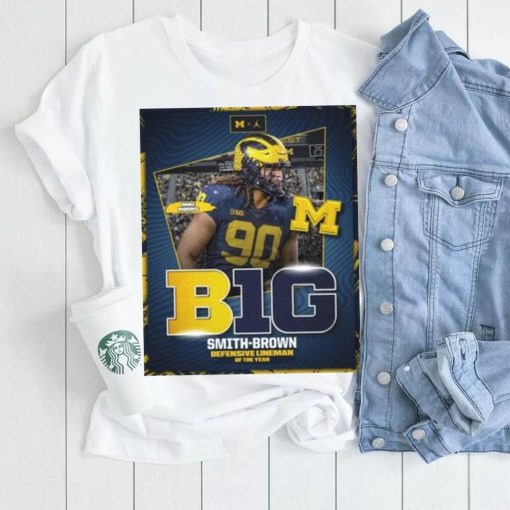 Mike Morris Michigan football Big ten Smith Brown Defensive Lineman Of the year shirt