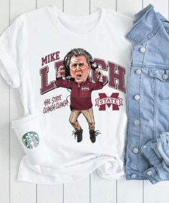 Mike leach caricature mississippI state university collection t shirt