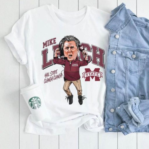 Mike leach caricature mississippI state university collection t shirt