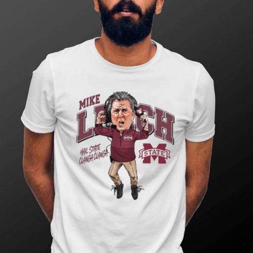 Mike leach caricature mississippI state university collection t shirt