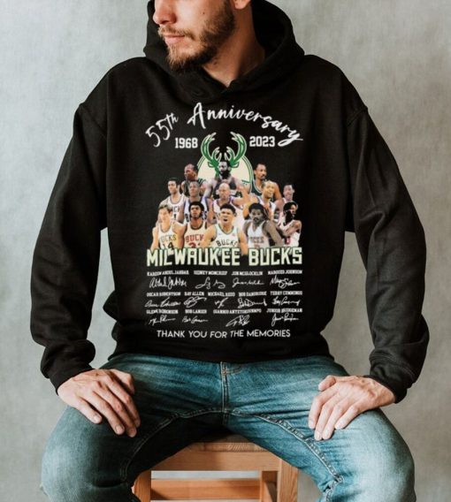 Milwaukee Bucks 55th Anniversary 1968 2023 Thank You For The Memories Signatures Shirt