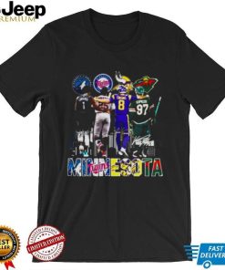 Minnesota Sport City Anthony Edwards Byron Buxton Kirk Cousins and Kirill Kaprizov signatures shirt