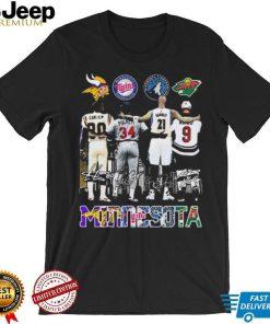 Minnesota Sports Teams Signatures Shirt, Minnesota Vikings Minnesota Timberwolves Minnesota Wild Twins Puckett Shirt