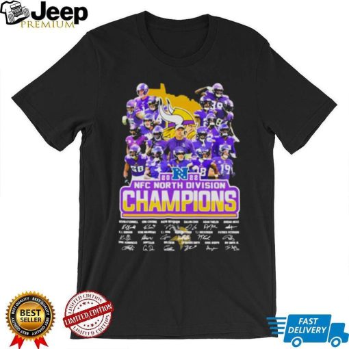 Minnesota Vikings 2022 NFC North Division Champions Signatures Shirt