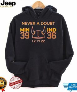 Minnesota Vikings Never A Doubt Win 39 Ind 36 Shirt