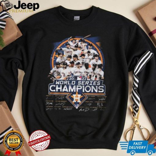 Mlb 2022 World Series Champions Houston Astros Team Signatures Shirt