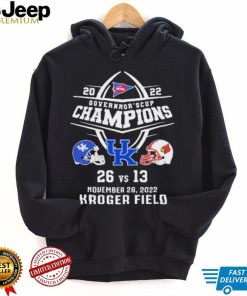 NCAA 2022 Governors Cup Champions Kentucky Wildcats 26 13 Louisville Score Shirt