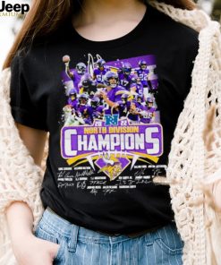 NFC North Division 2022 Champions Minnesota Vikings Signatures Shirt