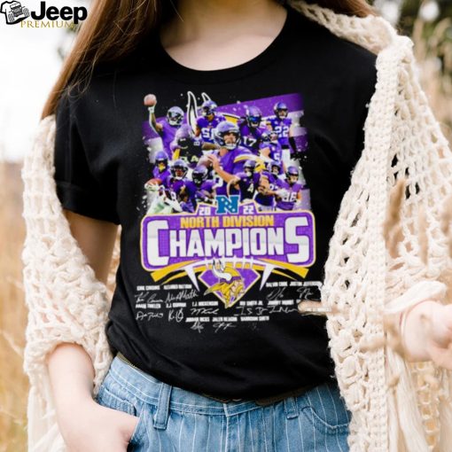 NFC North Division 2022 Champions Minnesota Vikings Signatures Shirt