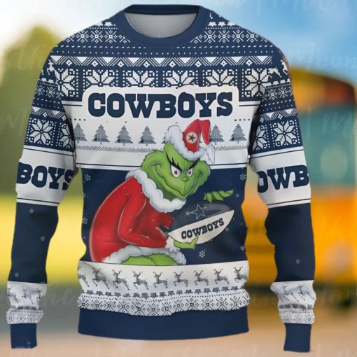 NFL Dallas Cowboys The Grinch Ugly Christmas Sweater Gift For Fans