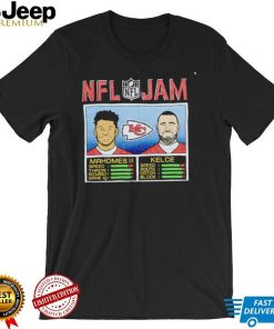 NFL Jam Kansas City Chiefs Mahomes II and Kelce retro shirt0