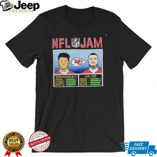 NFL Jam Kansas City Chiefs Mahomes II and Kelce retro shirt0