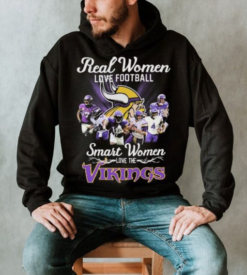 NFL Real Women Love Football Smart Women Love The Vikings Signatures Shirt