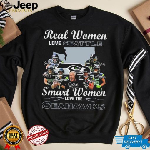 NFL Real Women Love Seattle Smart Women Love The Seahawks Signatures Shirt