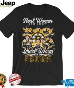 NHL Boston Bruins Real Women Love Hockey Smart Women Love The Bruins Signatures Shirt