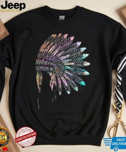 Native American Heritage Headdress Feathers Native American Pullover logo Shirt