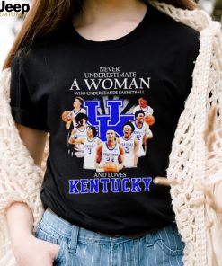 Never underestimate a woman who understands basketball and loves Kentucky T Shirt