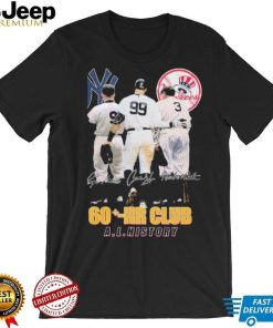 New York Yankees 60 Hr Club AL history Babe Ruth Roger Maris Aaron Judge  signatures shirt - Kingteeshop