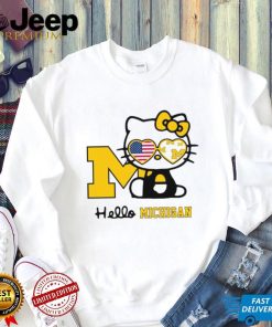 Nice Michigan hello kitty American flag shirt