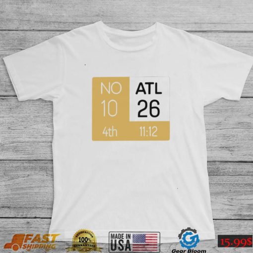 Nice new Orleans Saints vs Atlanta Falcons 4th 10 26 shirt0